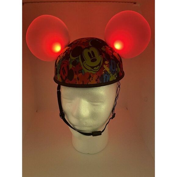 Mickey Mouse Walt Disney Parks Glow Ears Multi Colored Hat Rainbow Light Up - Picture 5 of 8